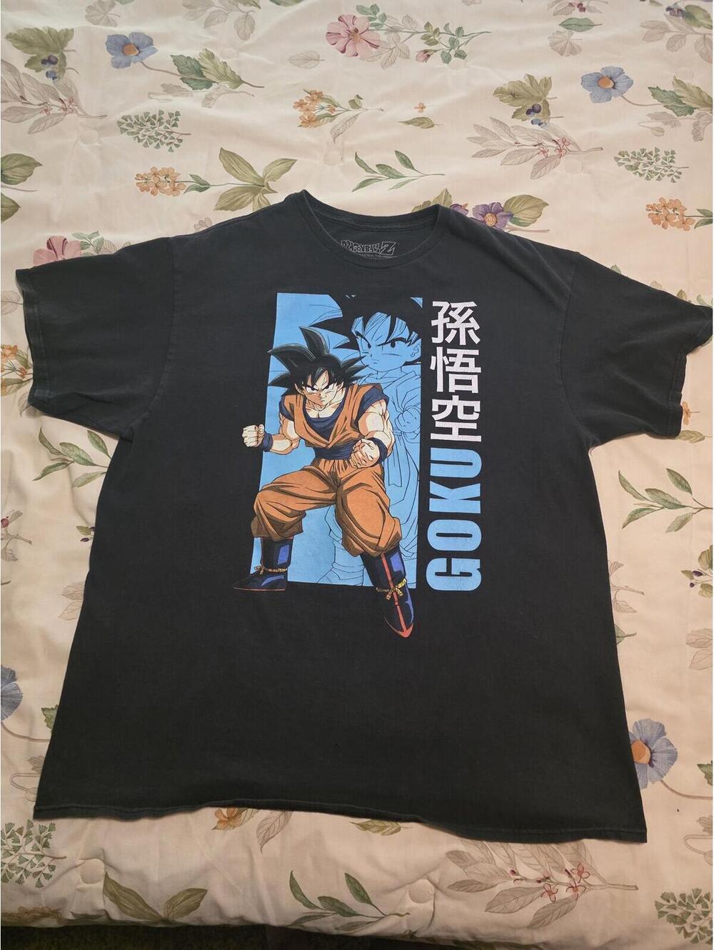 Dragon Ball Z Goku Graphic T-Shirt Size XL Black Anime Manga Tee